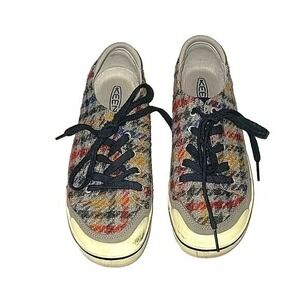 KEEN Elsa IV houndstooth lace up sneakers 9 Plaid Outdoor‎ Designer Collegiate